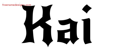 Gothic Name Tattoo Designs Kai Download Free