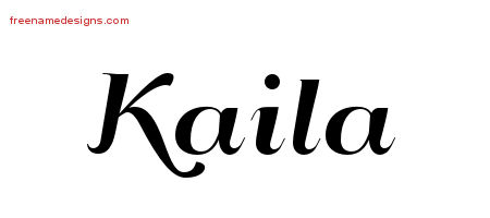 Art Deco Name Tattoo Designs Kaila Printable