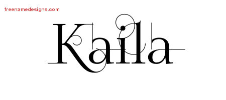 Decorated Name Tattoo Designs Kaila Free