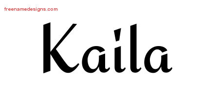 Calligraphic Stylish Name Tattoo Designs Kaila Download Free