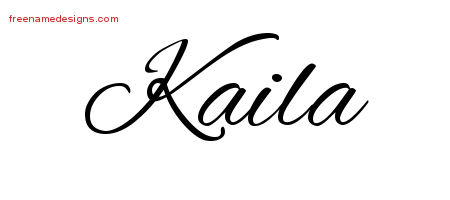Cursive Name Tattoo Designs Kaila Download Free