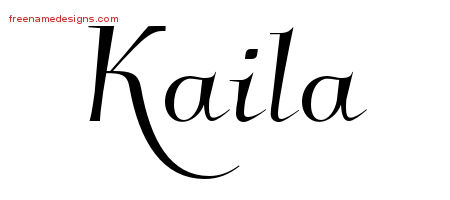 Elegant Name Tattoo Designs Kaila Free Graphic