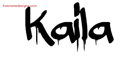 Graffiti Name Tattoo Designs Kaila Free Lettering