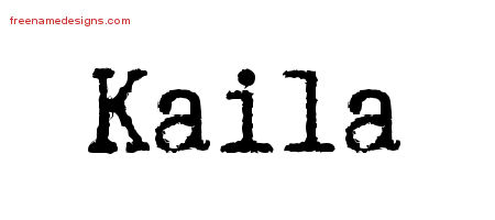 Typewriter Name Tattoo Designs Kaila Free Download