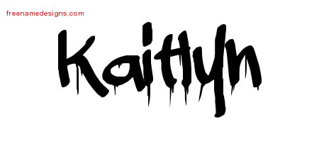 Graffiti Name Tattoo Designs Kaitlyn Free Lettering