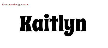 Groovy Name Tattoo Designs Kaitlyn Free Lettering