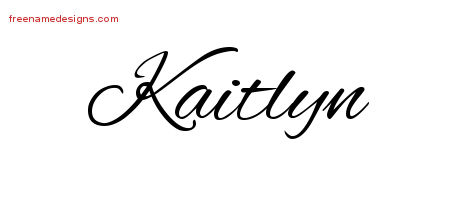 Cursive Name Tattoo Designs Kaitlyn Download Free