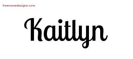 Handwritten Name Tattoo Designs Kaitlyn Free Download