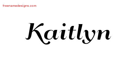 Art Deco Name Tattoo Designs Kaitlyn Printable