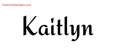 Calligraphic Stylish Name Tattoo Designs Kaitlyn Download Free