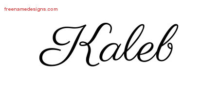 Classic Name Tattoo Designs Kaleb Printable