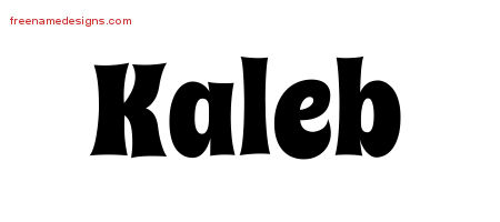 Groovy Name Tattoo Designs Kaleb Free