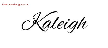 Cursive Name Tattoo Designs Kaleigh Download Free