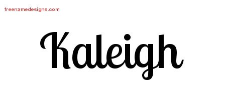 Handwritten Name Tattoo Designs Kaleigh Free Download