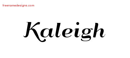 Art Deco Name Tattoo Designs Kaleigh Printable
