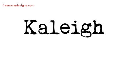 Vintage Writer Name Tattoo Designs Kaleigh Free Lettering