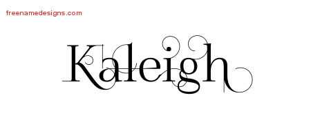 Decorated Name Tattoo Designs Kaleigh Free