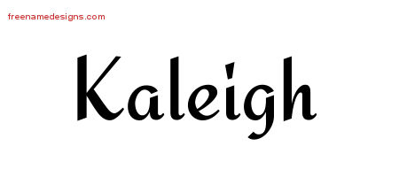 Calligraphic Stylish Name Tattoo Designs Kaleigh Download Free