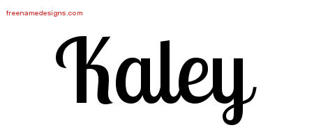 Handwritten Name Tattoo Designs Kaley Free Download
