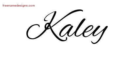 Cursive Name Tattoo Designs Kaley Download Free