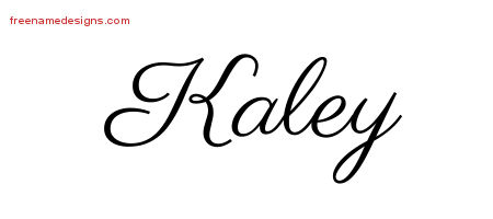 Classic Name Tattoo Designs Kaley Graphic Download