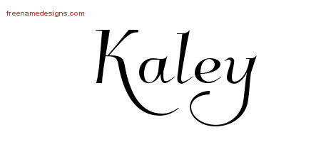 Elegant Name Tattoo Designs Kaley Free Graphic