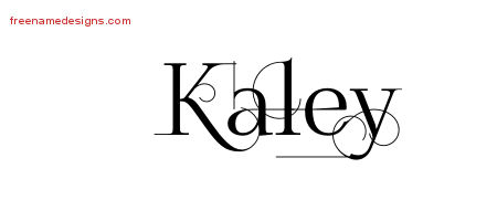 Decorated Name Tattoo Designs Kaley Free
