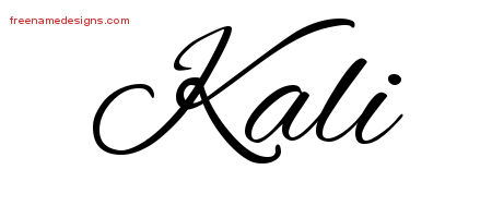 Cursive Name Tattoo Designs Kali Download Free