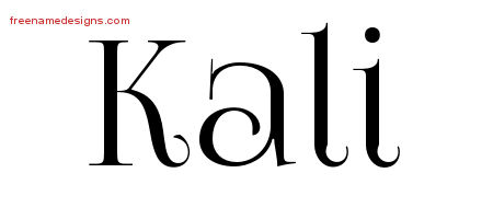 Vintage Name Tattoo Designs Kali Free Download