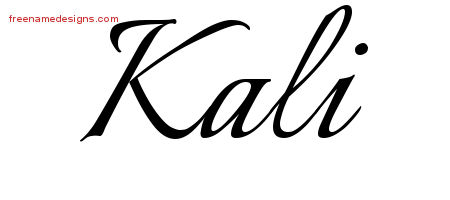 Calligraphic Name Tattoo Designs Kali Download Free
