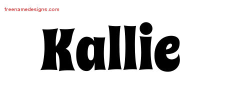 Groovy Name Tattoo Designs Kallie Free Lettering
