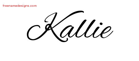 Cursive Name Tattoo Designs Kallie Download Free