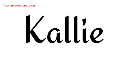 Calligraphic Stylish Name Tattoo Designs Kallie Download Free