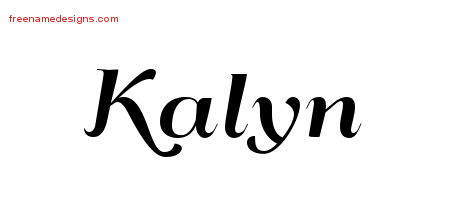 Art Deco Name Tattoo Designs Kalyn Printable