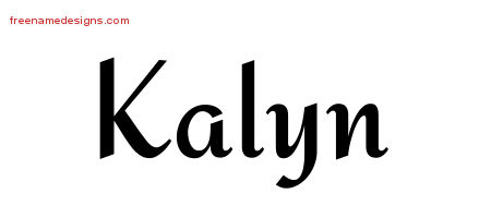 Calligraphic Stylish Name Tattoo Designs Kalyn Download Free