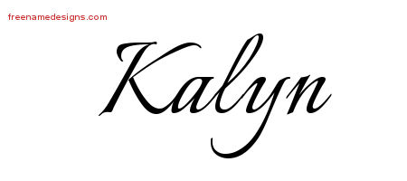 Calligraphic Name Tattoo Designs Kalyn Download Free