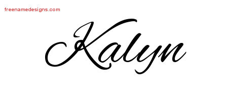 Cursive Name Tattoo Designs Kalyn Download Free