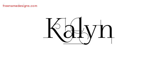 Decorated Name Tattoo Designs Kalyn Free