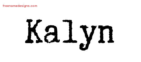 Typewriter Name Tattoo Designs Kalyn Free Download