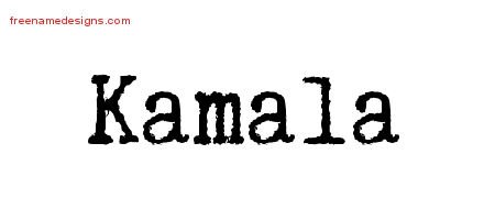 Typewriter Name Tattoo Designs Kamala Free Download