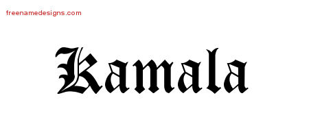 Blackletter Name Tattoo Designs Kamala Graphic Download