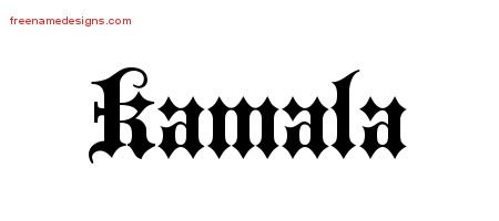 Old English Name Tattoo Designs Kamala Free