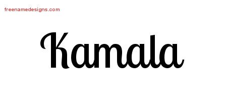 Handwritten Name Tattoo Designs Kamala Free Download