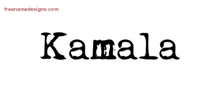 Vintage Writer Name Tattoo Designs Kamala Free Lettering