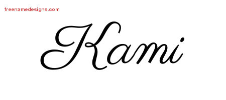 Classic Name Tattoo Designs Kami Graphic Download