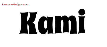 Groovy Name Tattoo Designs Kami Free Lettering