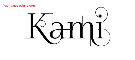 Decorated Name Tattoo Designs Kami Free