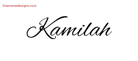 Cursive Name Tattoo Designs Kamilah Download Free