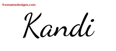 Lively Script Name Tattoo Designs Kandi Free Printout