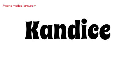 Groovy Name Tattoo Designs Kandice Free Lettering